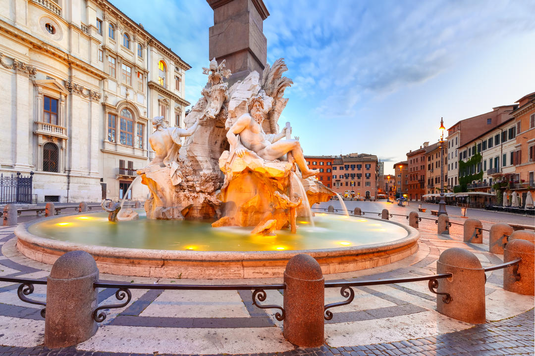 Фонтан Чотирьох рік (Fontana dei Quattro Fiumi) на площі Навона