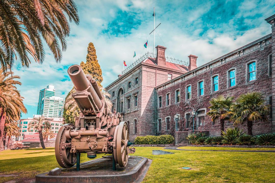 Старовинні гармати перед музеєм казарм Вікторії