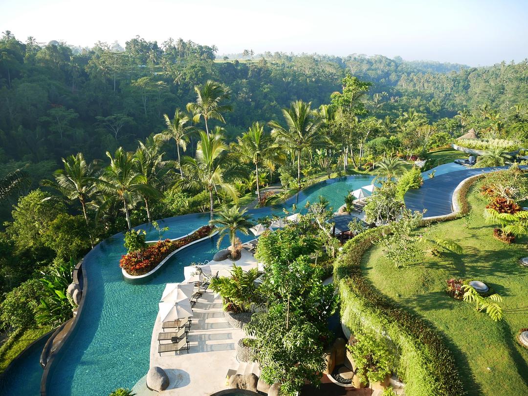 Відкритий басейн готелю у джунглях