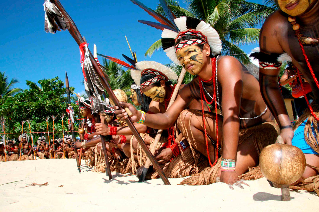 Індіанці Pataxó під час ігор корінних народів у селі Короа Вермелья