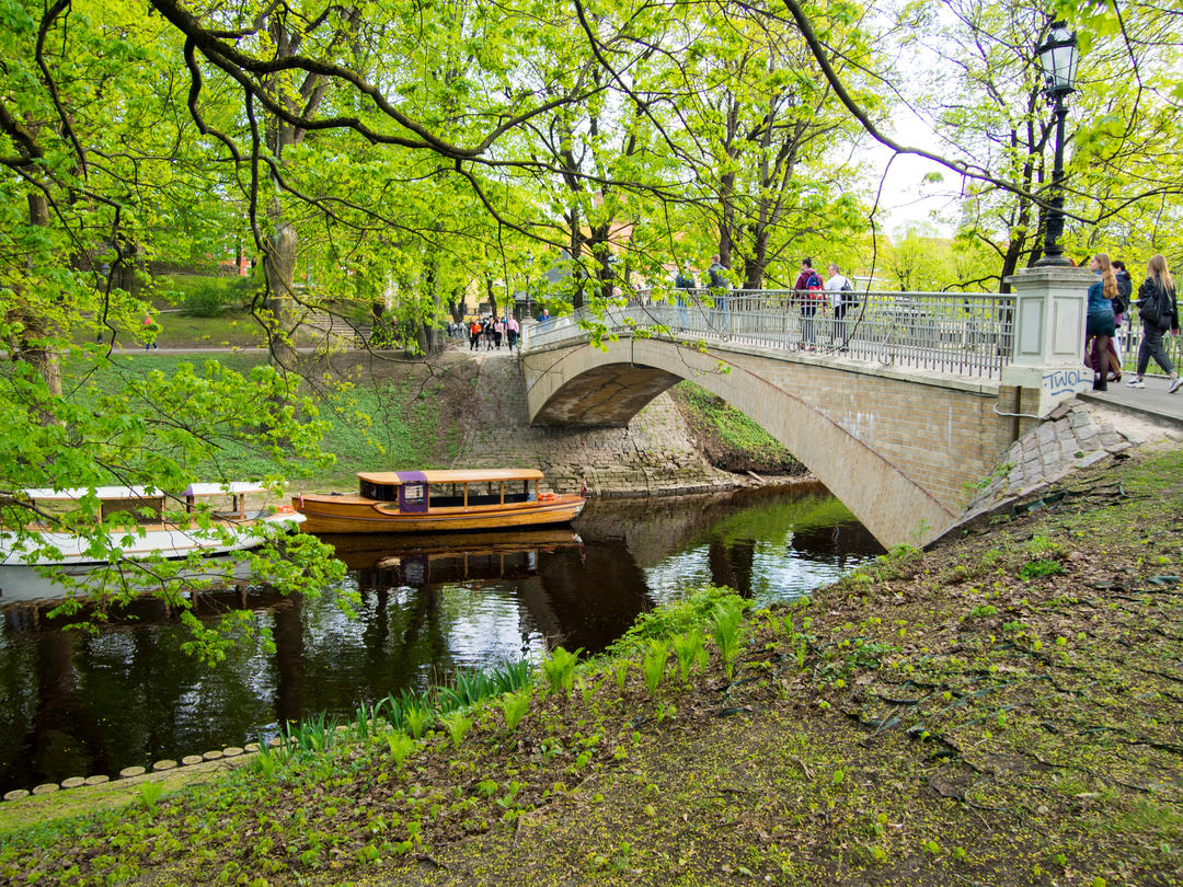 Пішохідний міст через канал у Верманському парку