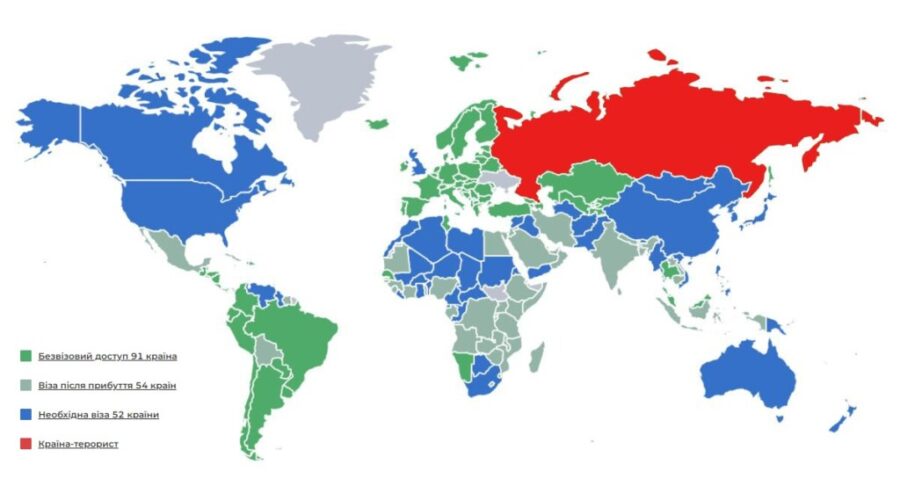 Безвізові країни для українців у 2024 році: карта безвізу